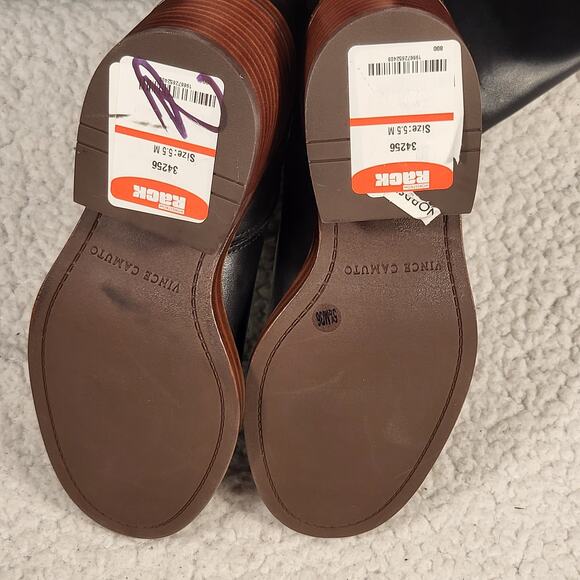 NEW Vince Camuto Women's Vuliann Knee High Boots black leather size 5.5 - Picture 6 of 8